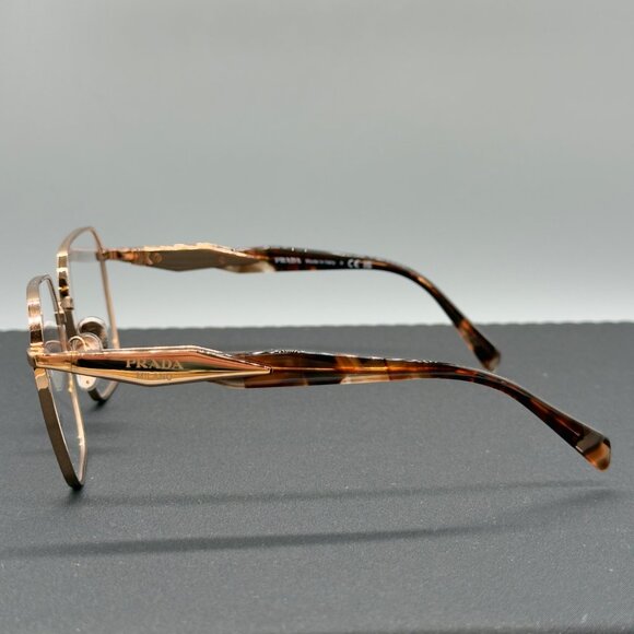 Prada Womens Eyeglasses Frames PR56Z 55 18 140 Rose Gold Tortoise READ - Picture 4 of 12